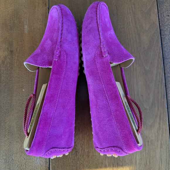 M. Gemi Felize Pink Suede Leather Slip-on Moccasins Flat Sz 38 Italian Handmade - Picture 7 of 16